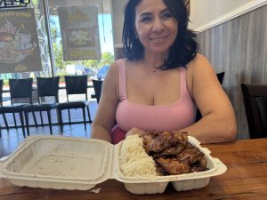 Good food and a good looking girl 
