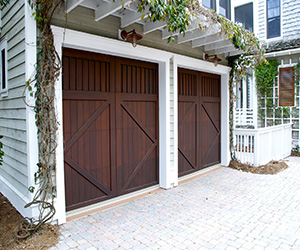 two garage door in residential area